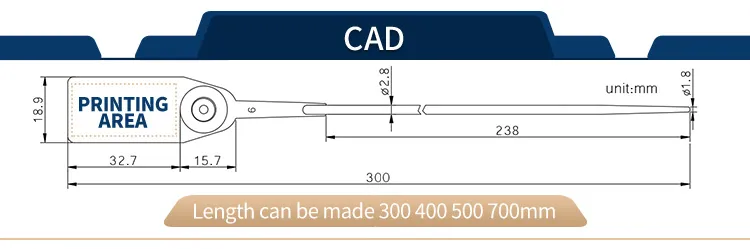 plastic seal size